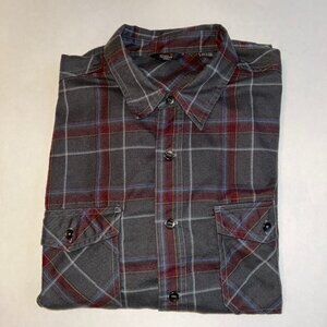 Long Sleeve Men's Plaid Shirt (XL)